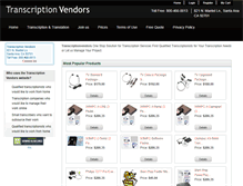 Tablet Screenshot of cart.transcriptionvendors.com